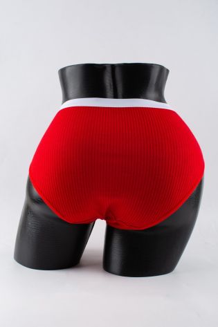 Слипы в рубчик с белым поясом - фото 3