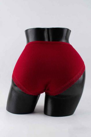 Слипы в рубчик с кружевом - фото 3