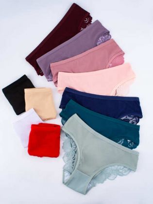 Слипы в рубчик с кружевом №1 - фото 2