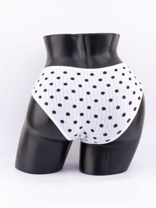 Слипы в крупный горошек с кружевом - фото 3