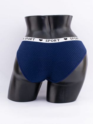 Слипы вафельные с белым поясом с надписью "sport" - фото 3