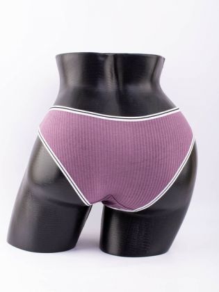 Слипы в рубчик с белым поясом и черной полоской  - фото 3