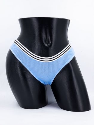 Слипы в рубчик с двумя черными полосками - фото 1