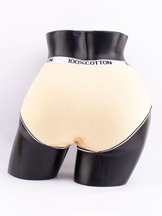 Слипы с цветочным принтом и эластичным поясом с надписью "100% COTTON" - фото 3