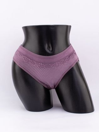 Слипы в горошек с кружевом - фото 1