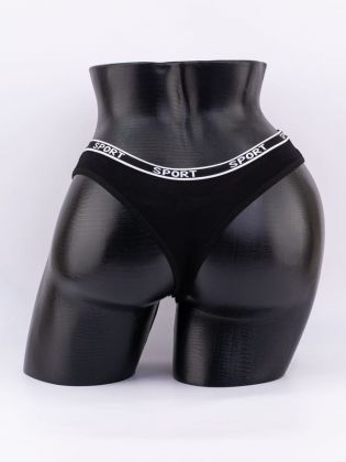 Стринги с черным поясом с надписью "sport" - фото 3