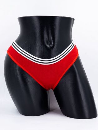 Слипы в рубчик с двумя черными полосками - фото 1