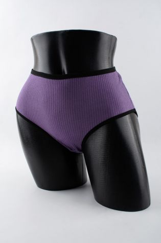 Слипы в рубчик с черной полоской - фото 1