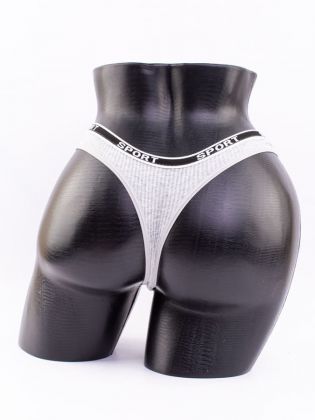 Стринги в рубчик с надписью "sport" - фото 3