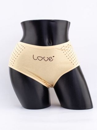 Слипы в горошек и надписью "love" - фото 1