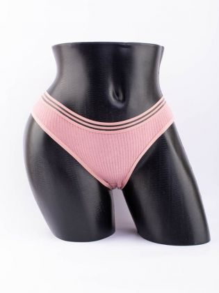 Слипы в рубчик с прозрачным поясом  - фото 1