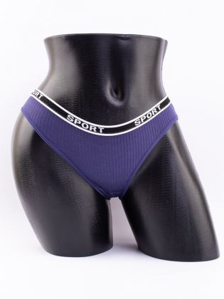 Слипы в рубчик с надписью "sport" - фото 1