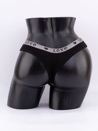 Стринги с эластичным поясом с надписью "love" - фото 3