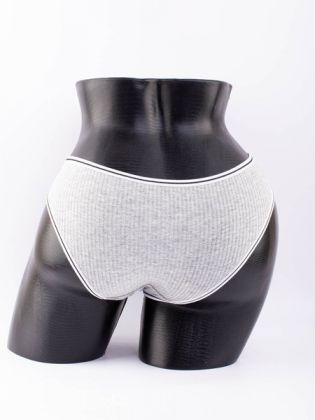 Слипы в рубчик с белым поясом и черной полоской  - фото 3