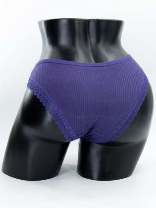 Слипы в рубчик с кружевом - фото 3