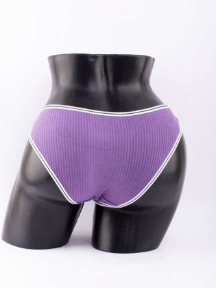 Слипы в рубчик с белым поясом и черной полоской  - фото 3